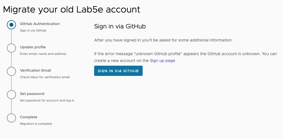 Migration step 1