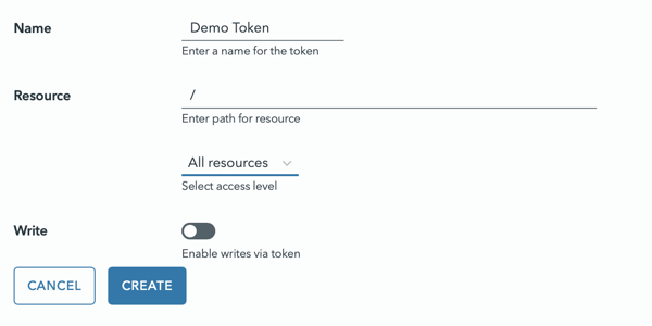 Create token