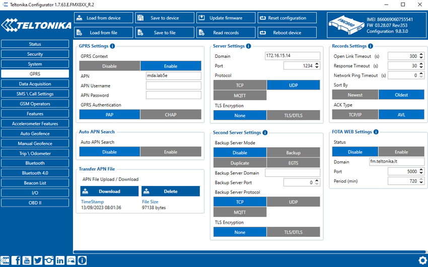 Teltonika Configurator