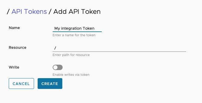 New API token