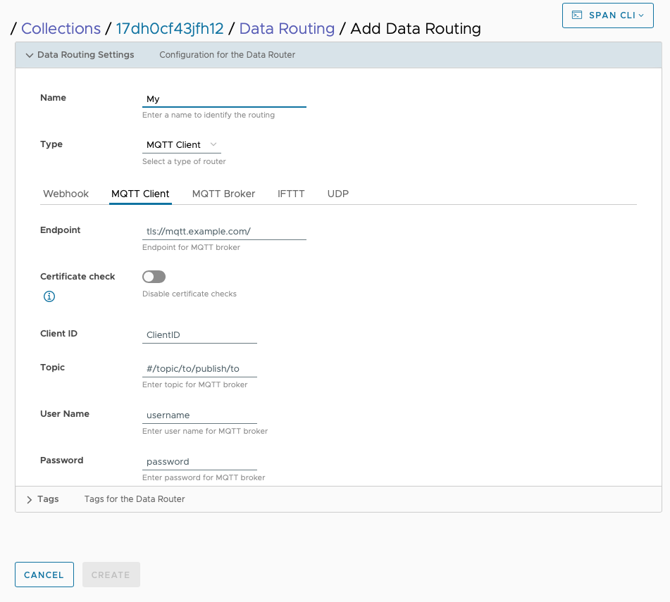 MQTT client